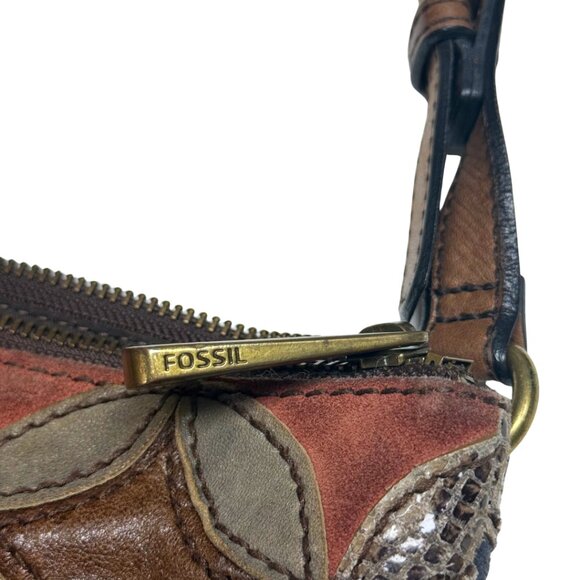 Rare Fossil Multicolour Patchwork Leather Hobo Bag – Excellent Condition - Picture 11 of 15